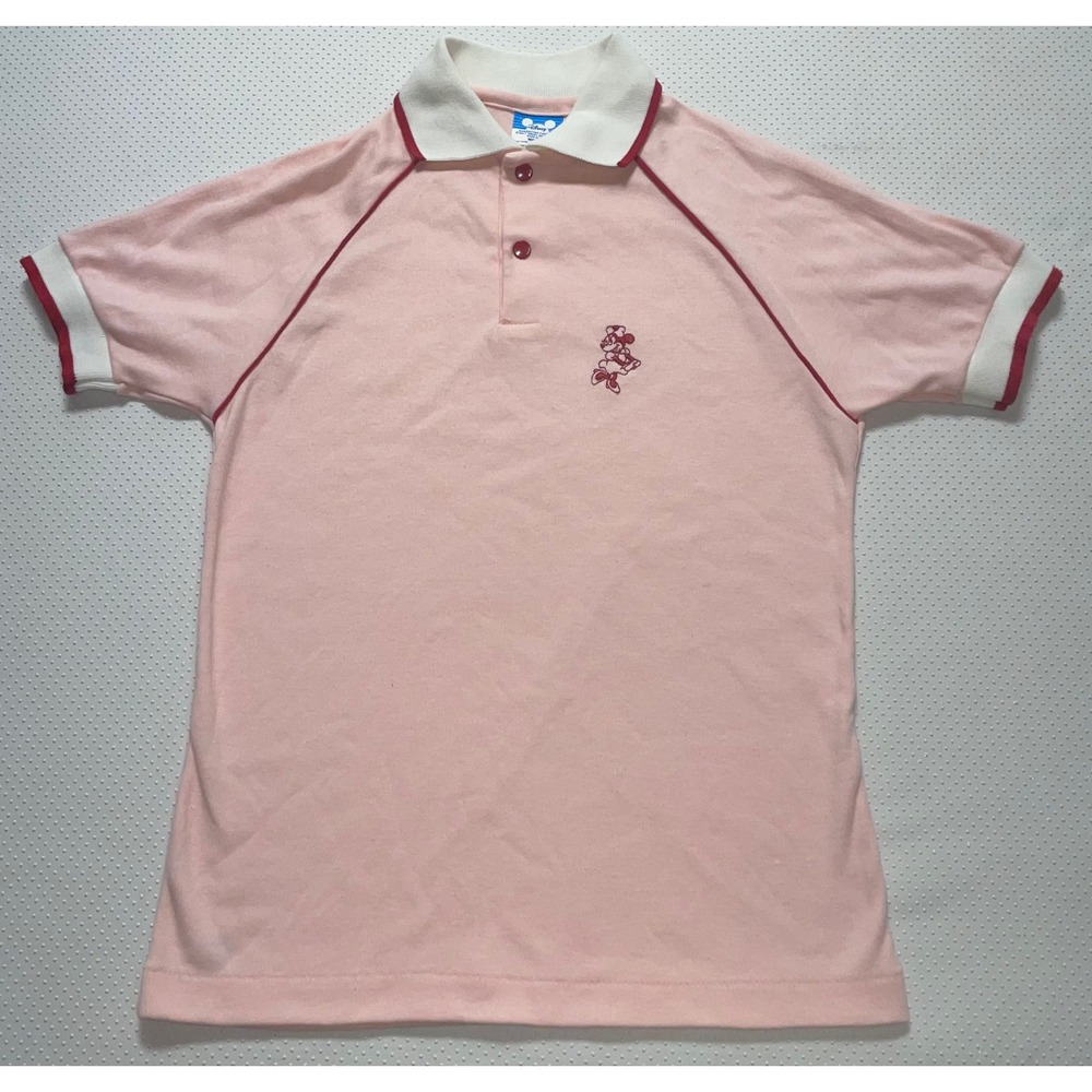 Disney Character Fashions Polo Shirt Vintage Embroidered Graphic‎ Tee Youth Med